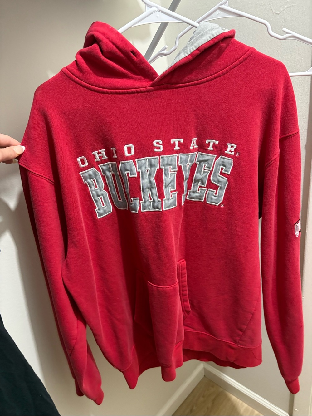 Stadium Athletics Red Ohio State Buckeyes Crewneck Hoodie